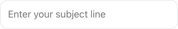 Empty Newsletter Subject Line Tester before any input