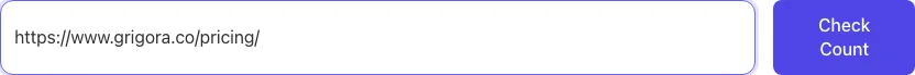 Page Word Count Checker with input filled in