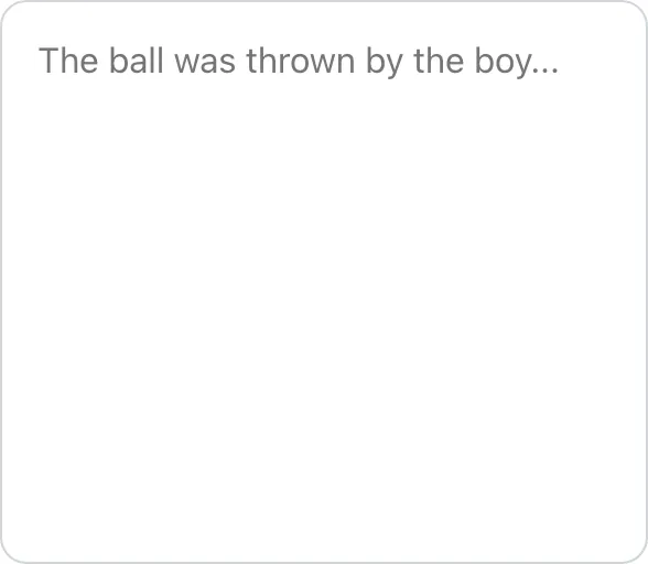 Empty Passive Voice Detector before any input