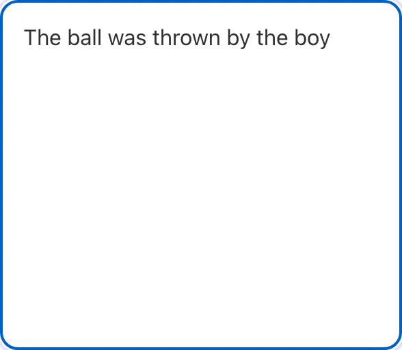 Passive Voice Detector with input filled in