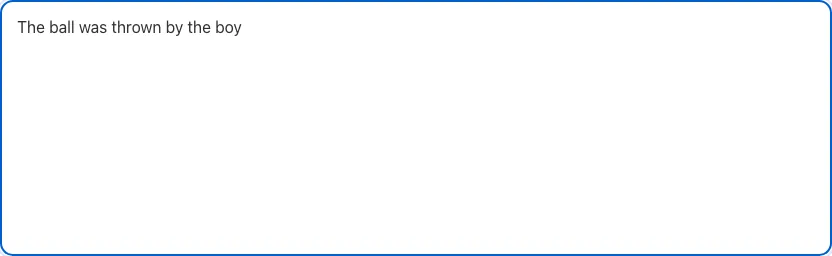 Passive Voice Detector with input filled in