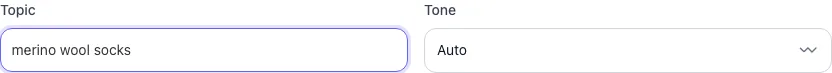 Pinterest Description Generator with input filled in