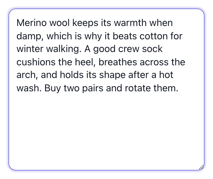 Readability Improver showing its result