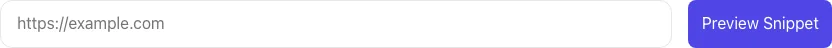 Empty Social Snippet Checker before any input