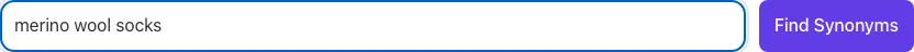 Synonym Generator For SEO with input filled in