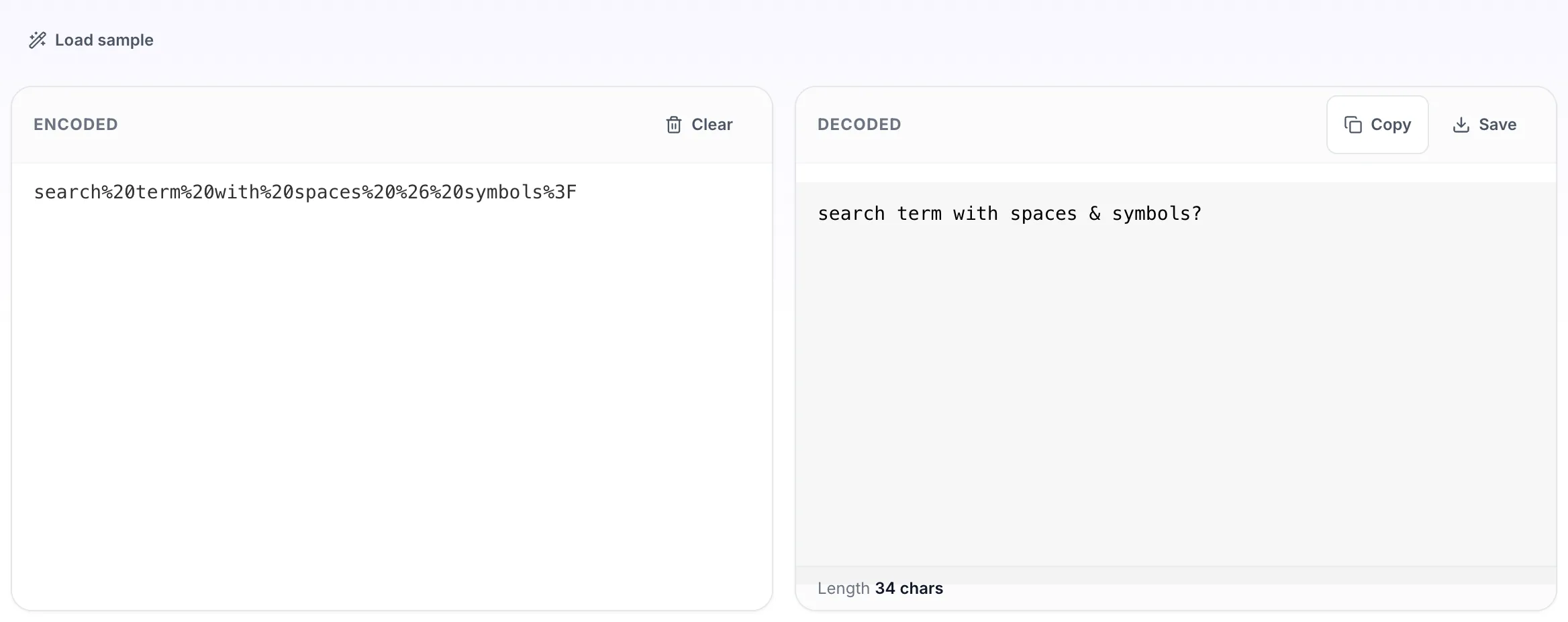 URL Decoder with input in place