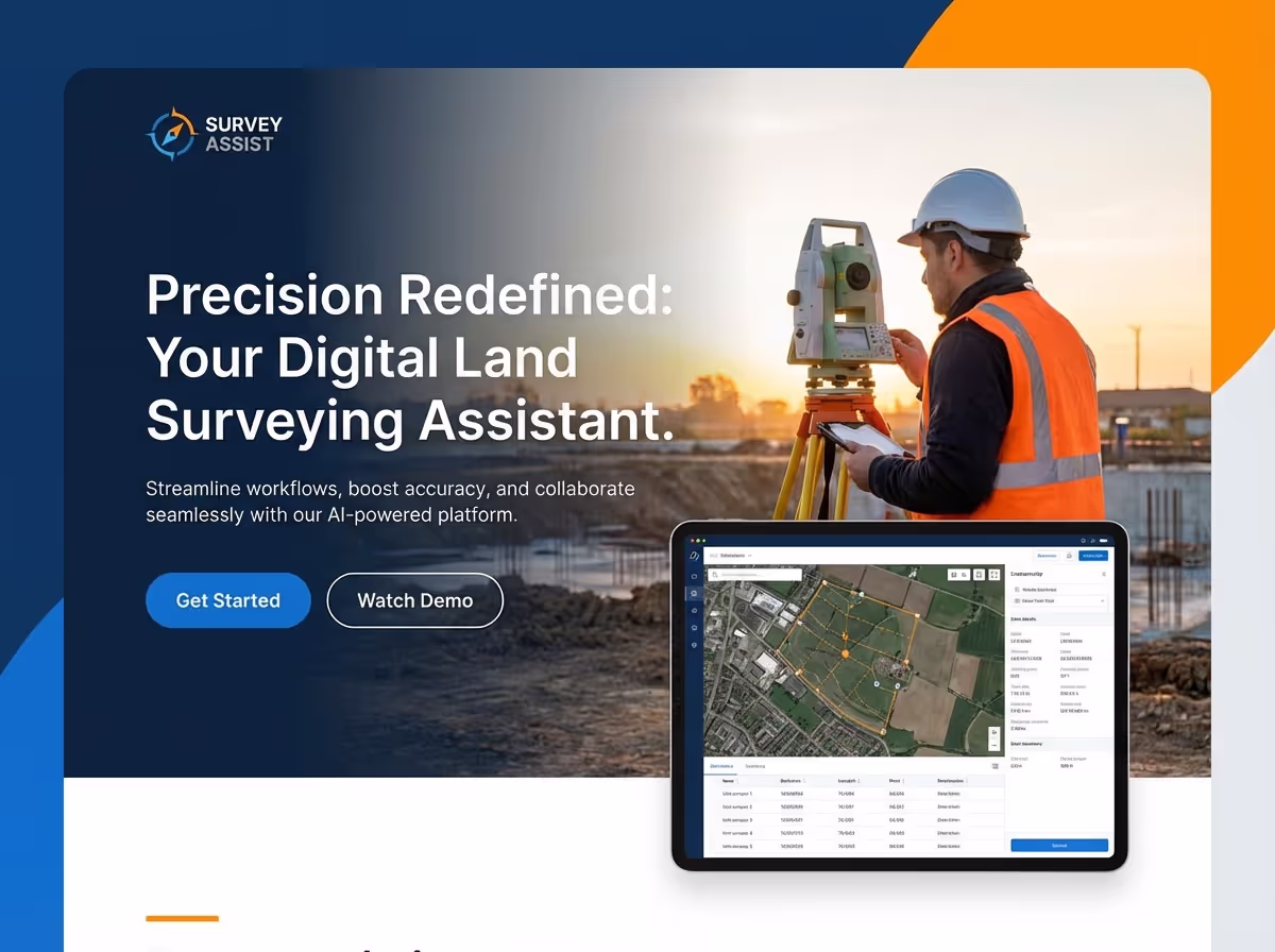 Build Land Surveyor Assistant in Minutes | AI Builder website preview