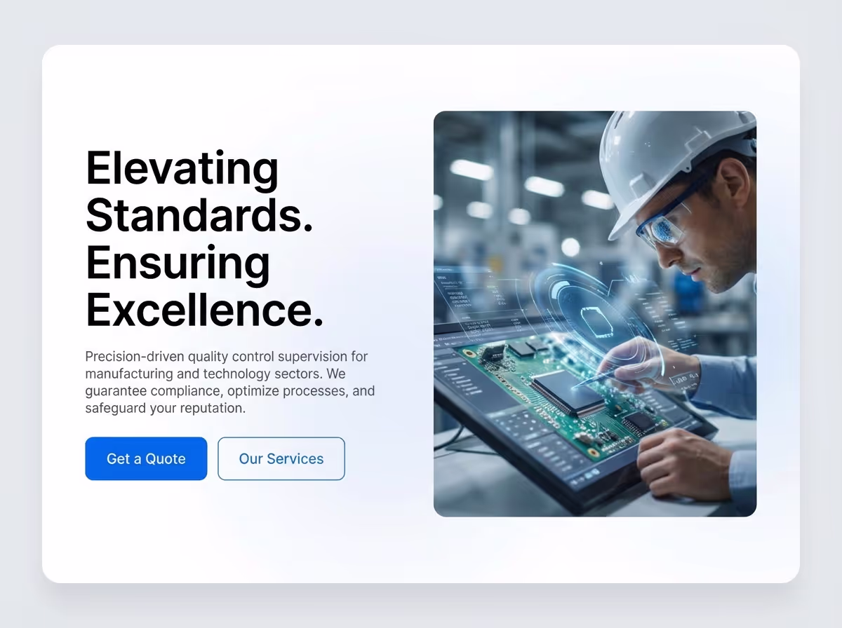 Create Quality Control Supervisor Sites in Minutes | AI Builder website preview
