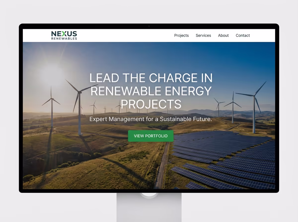 Create Renewable Energy Project Manager | AI Builder website preview