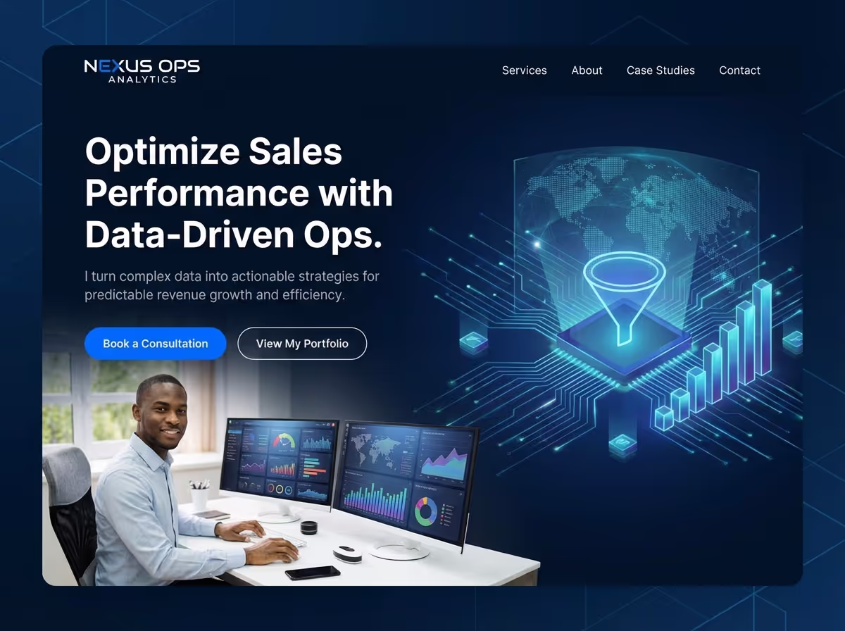Create Sales Operations Analyst | AI Builder website preview