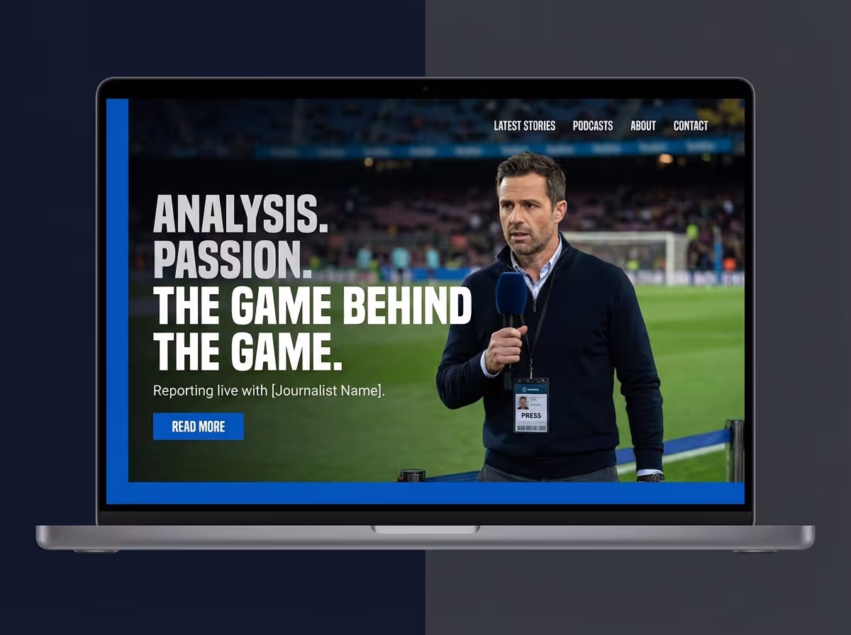 Make Sports Journalist in Minutes | AI Builder website preview