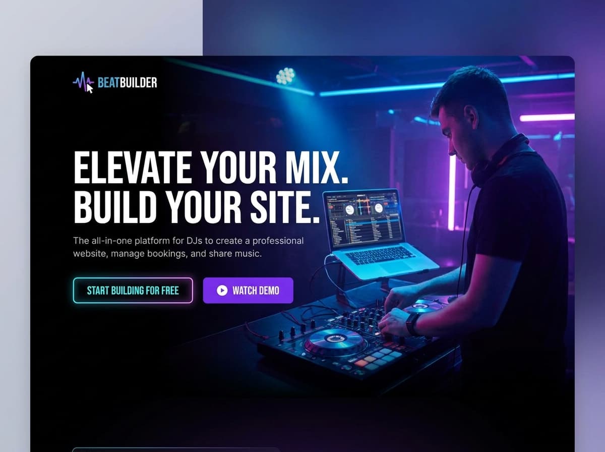 DJs website preview