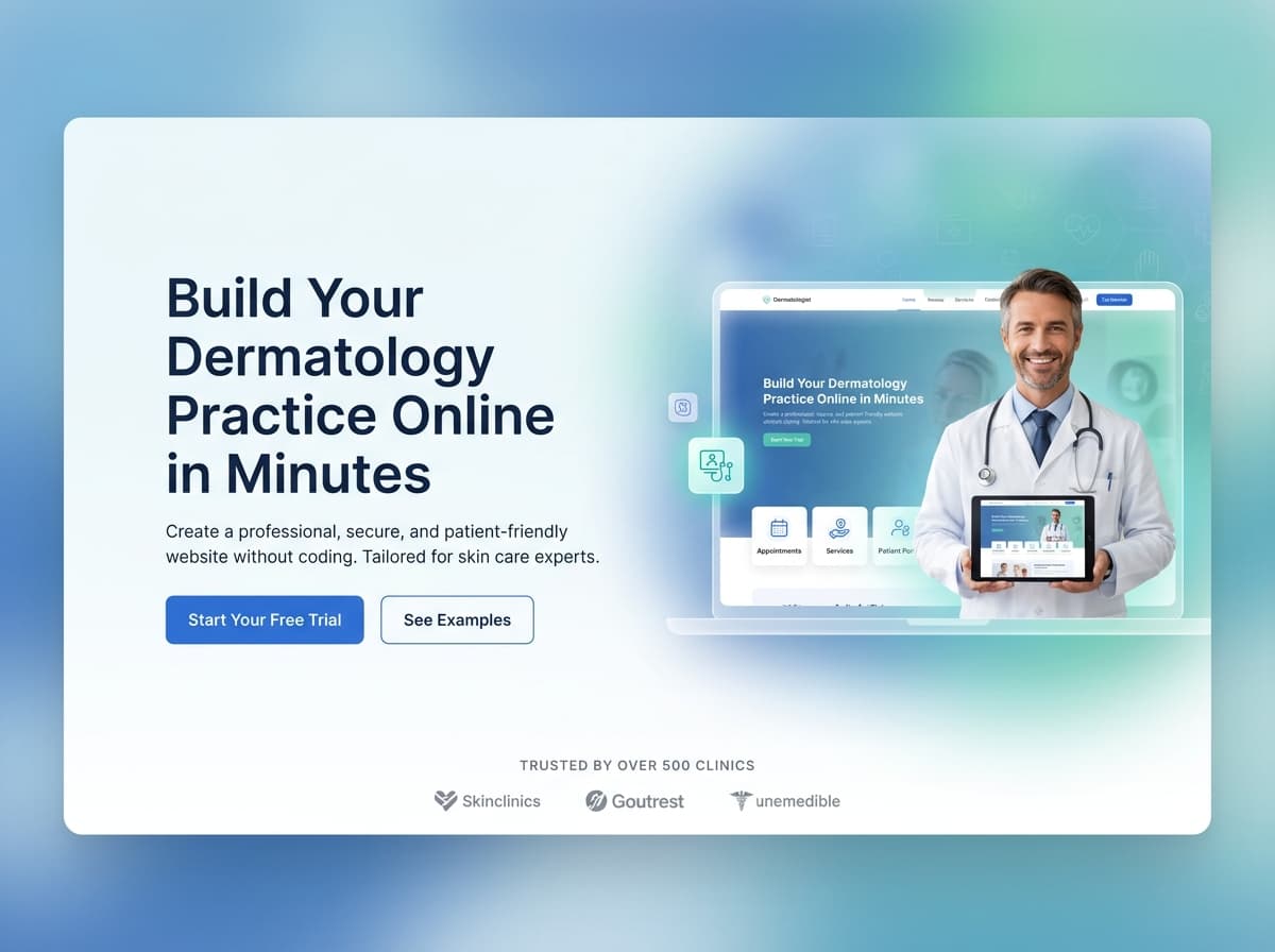 Dermatologist website preview