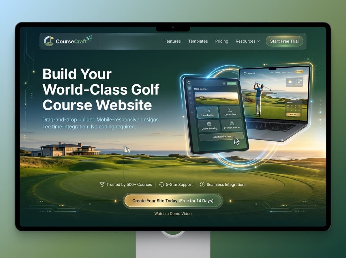 Golf Course website preview