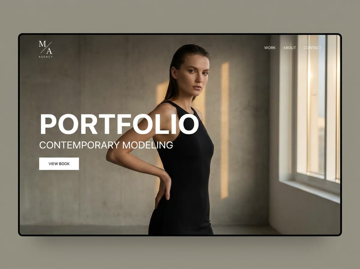 Modeling Portfolio website preview
