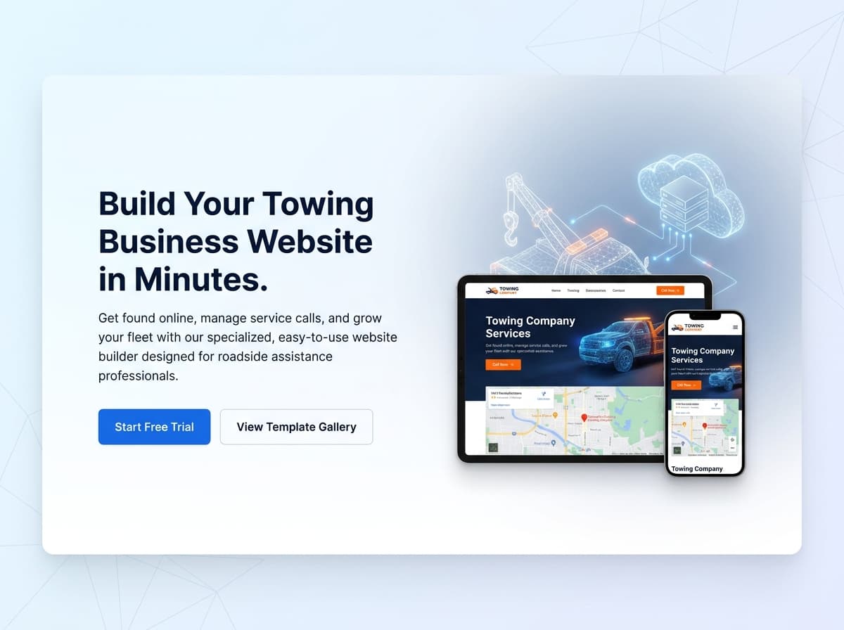 Towing Company website preview