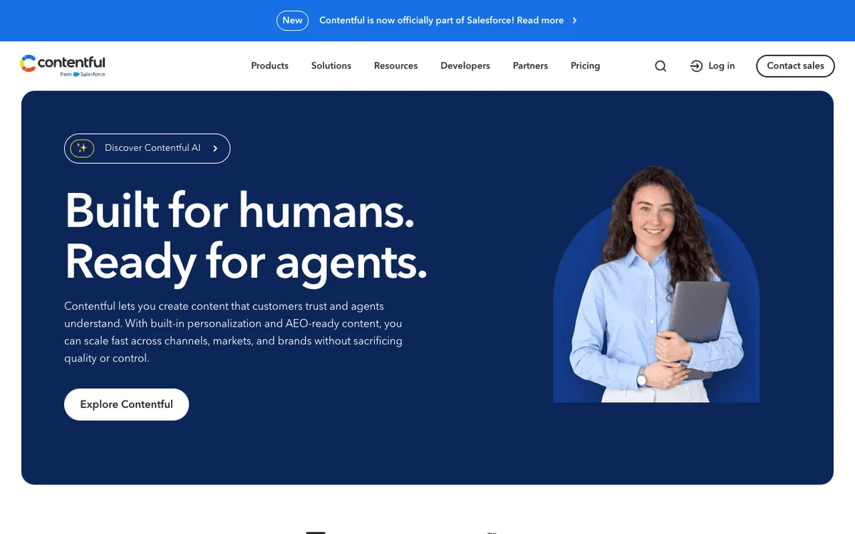 Contentful homepage