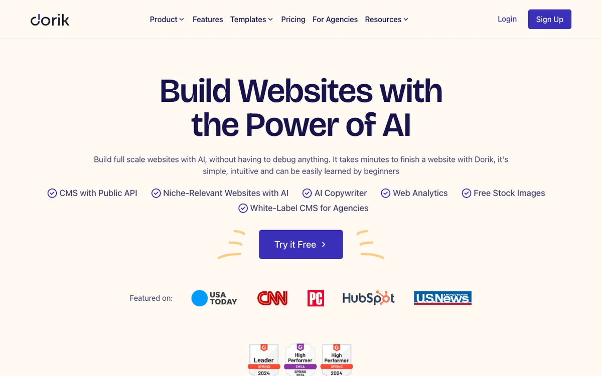 Dorik homepage