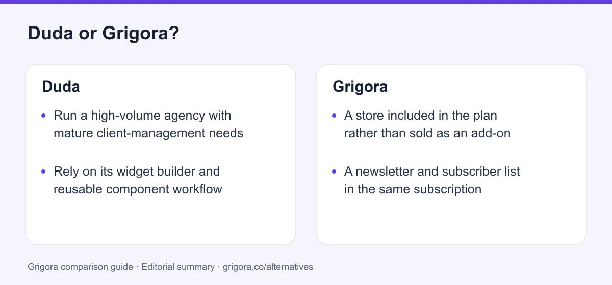 Duda and Grigora: two reasons to choose each platform, from the verdict above