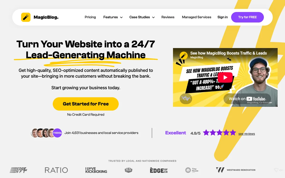 MagicBlog homepage