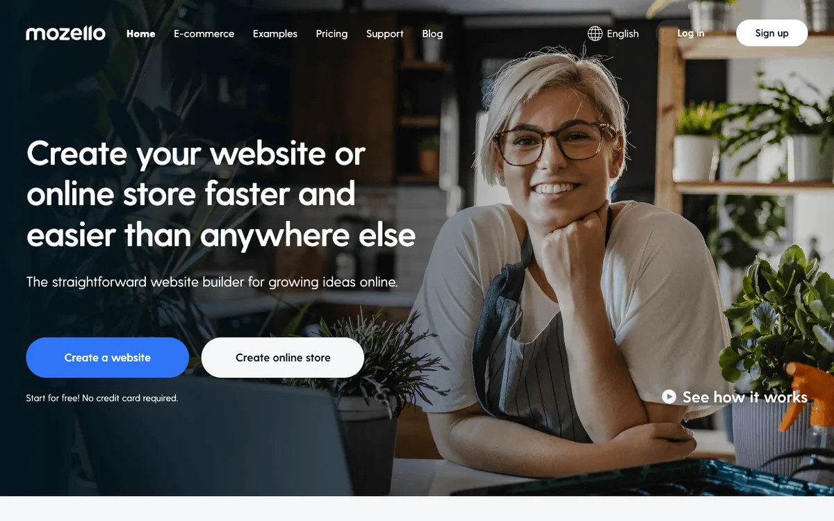 Mozello homepage