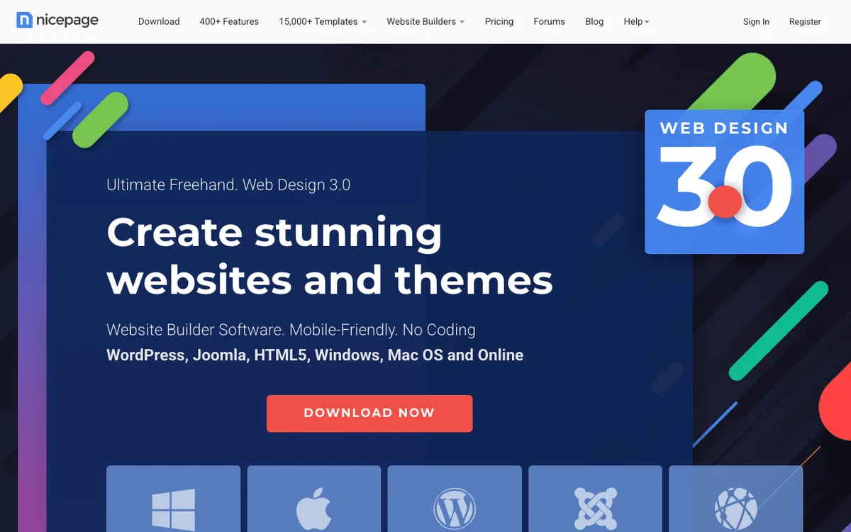 Nicepage homepage