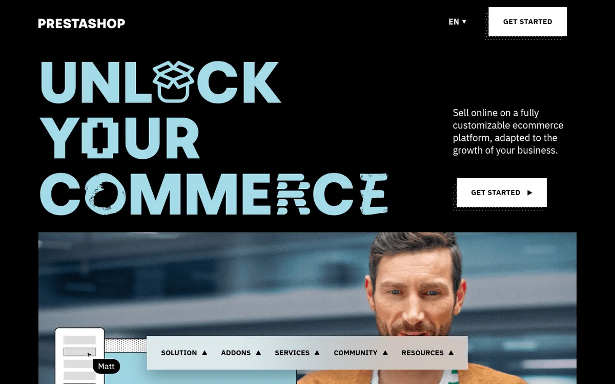 PrestaShop homepage