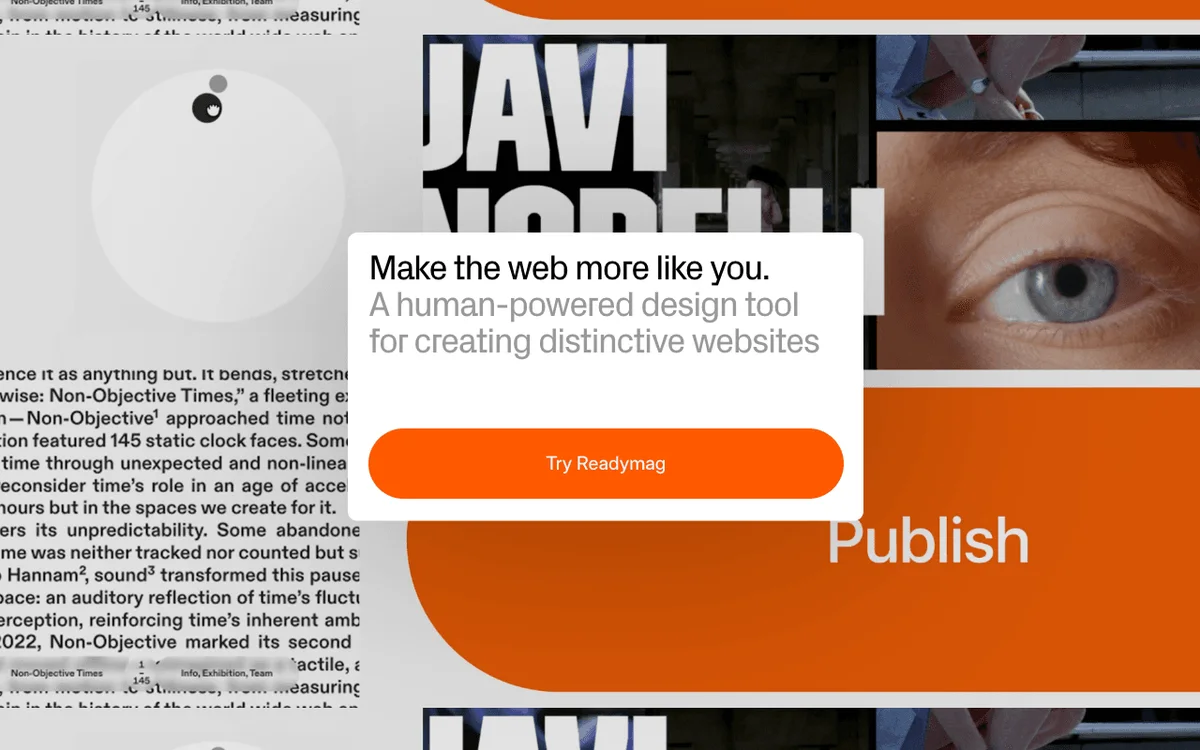 Readymag homepage