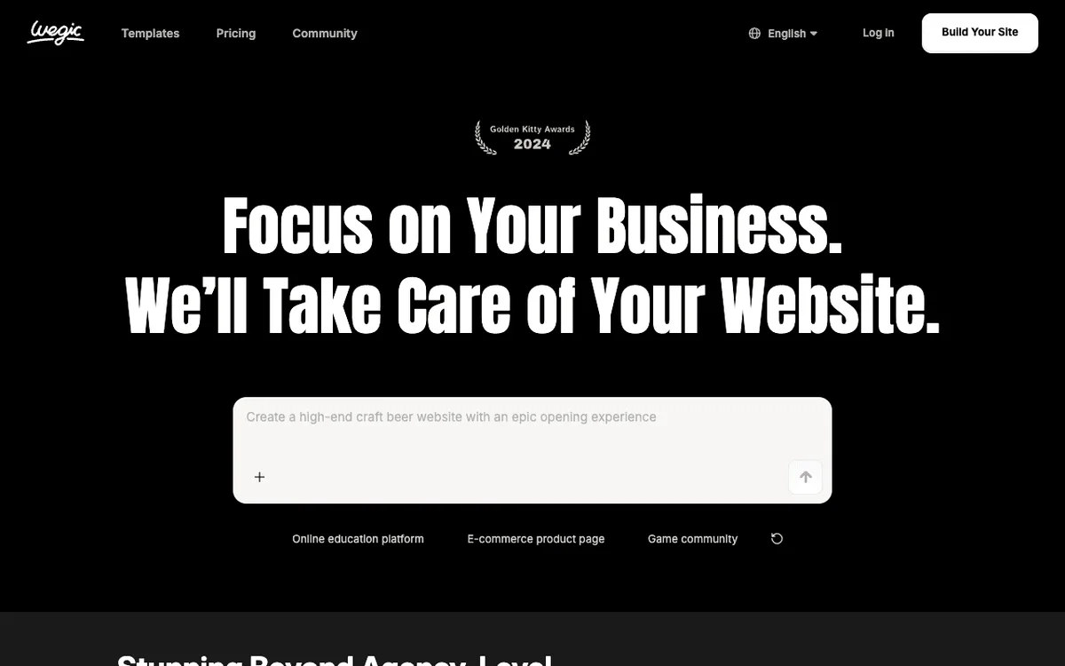 Wegic homepage