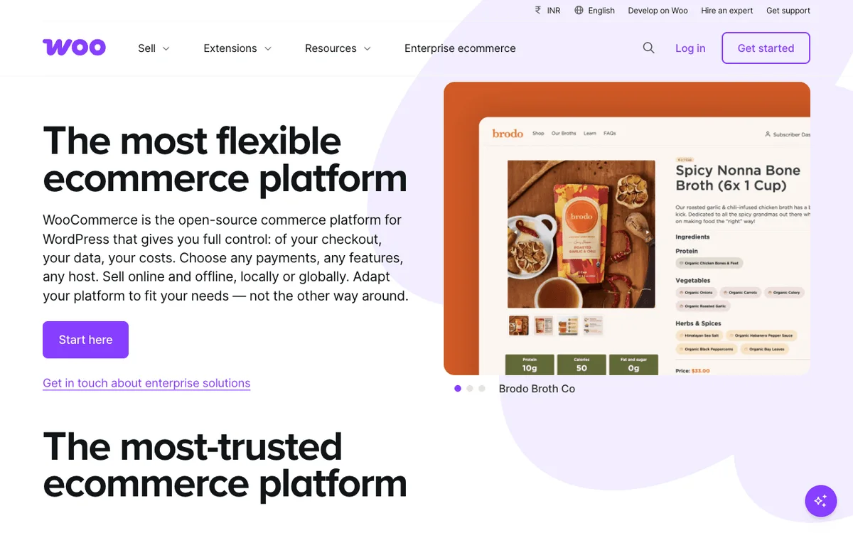 WooCommerce homepage at https://woocommerce.com/, captured September 2026
