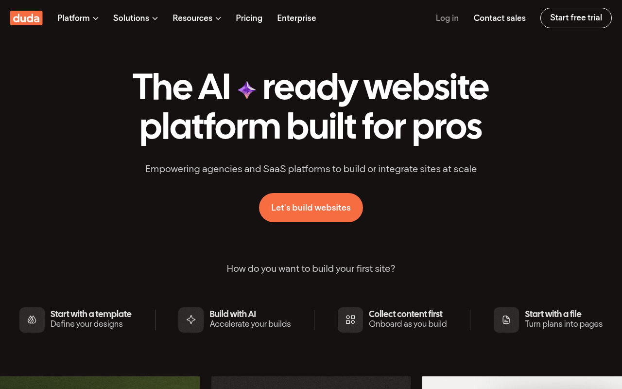 Duda homepage