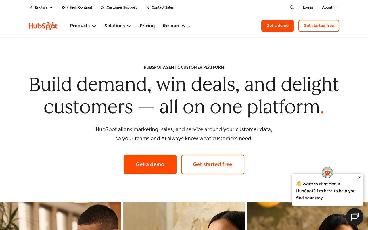 HubSpot Content Hub pricing page