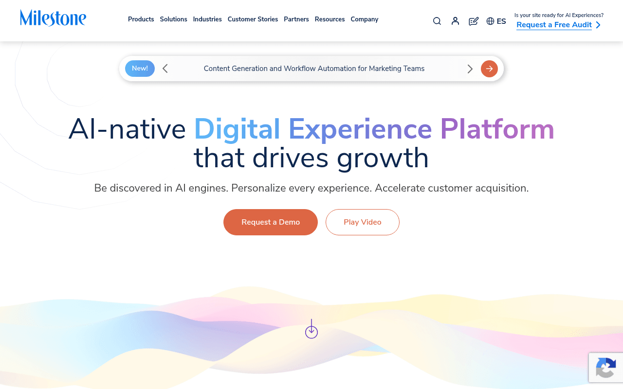 Milestone homepage