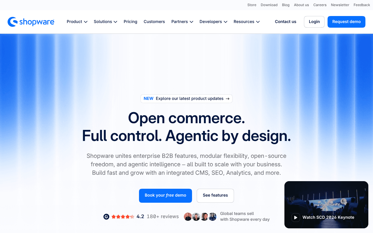 Shopware homepage