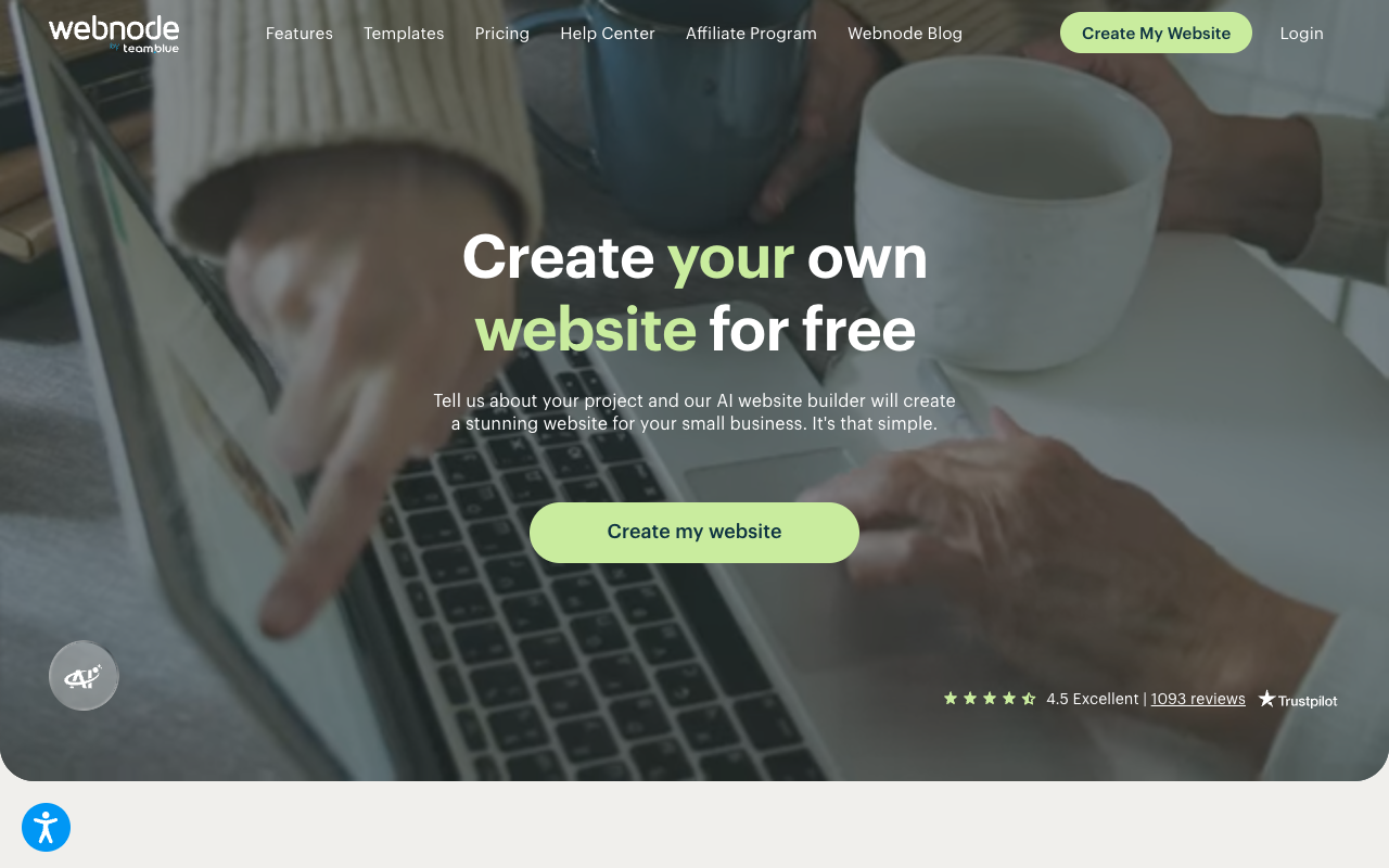 Webnode homepage