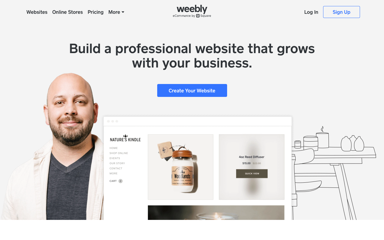 Weebly homepage